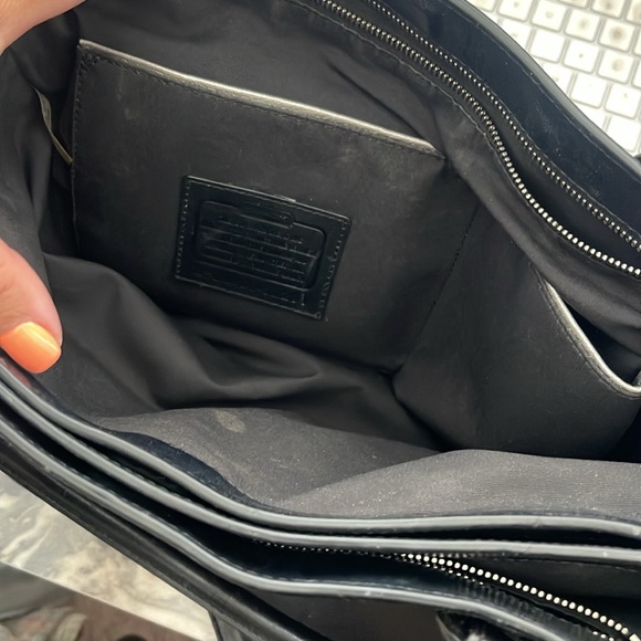 Coach 32291 Borough Bag Black Soft Nappa Leather 2/Way Shoulder Bag Silver - Picture 7 of 14